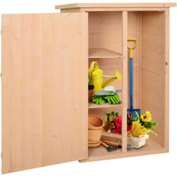 Capanno Porta Attrezzi in Legno Impermeabile 75x56x115 cm color Legno - Outsunny
