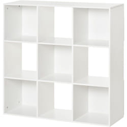 Libreria Bianca dal Design Moderno con 9 Scomparti in Legno - Homcom