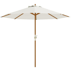 Ombrellone da Giardino in Legno Anti-UV Ø2.7x2.5 m - Outsunny