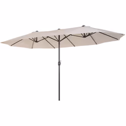 Descrizione: Questo ombrellone doppio Outsunny renderà rilassante ogni tuo pomeriggio in giardino. Perfetto anche per bar, ri ...