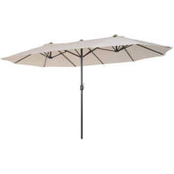 Ombrellone Parasole da Giardino Esterno in Poliestere Beige - Outsunny