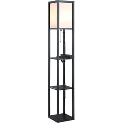 Homcom - Lampada da Terra Elegante, 3 Mensole, Lampadine E27, 26 x 26 x 160cm
