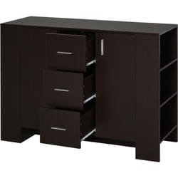 Credenza in Stile Classico per Sala da Pranzo in Legno Scuro - Homcom