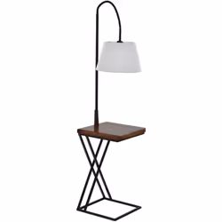 Descrizione: Questa elegante e pratica lampada da terra HOMCOM possiede una testa flessibile e un creativo caricabatterie wir ...