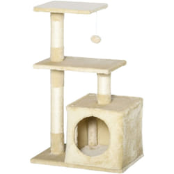 Albero Tiragraffi per Gatti con Cuccia, 50x30x81.5cm - Pawhut