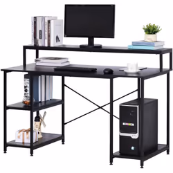 Descrizione: Che tu sia freelance o impiegato questa scrivania con ripiani HOMCOM è perfetta per la tua postazione di lavoro. ...