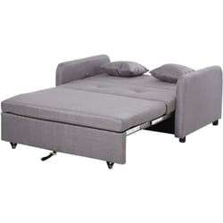 Divano Letto 2 in 1 con Vano Contenitore e Design Moderno in Lino Grigio - Homcom