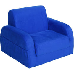 Poltroncina Letto 2 in 1 per Cameretta Bambini Blu, Max.65 kg, 47x45x38cm - Homcom