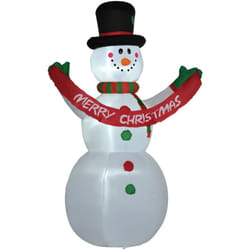 Homcom - Pupazzo di Neve Gonfiabile Gigante 243cm da Esterno con Luci a led