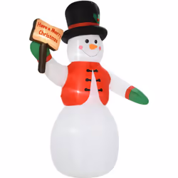 Descrizione: Addobbate il vostro giardino per il Natale! Questo simpatico pupazzo di neve gonfiabile e gigante porterà molta  ...
