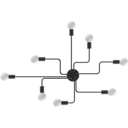 Homcom - Lampadario a Soffitto Moderno 8 Punti Luce, Design Industriale