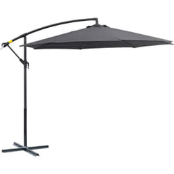 Ombrellone 3x2.5 m da Giardino a Braccio Inclinabile Grigio - Outsunny
