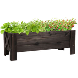 Outsunny - Fioriera da Esterno Portapiante Vaso per Orto Rialzato Legno