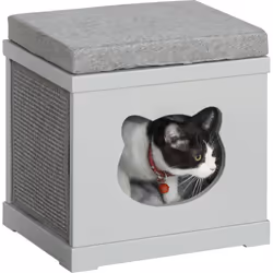 Descrizione: Dai al tuo gatto un posto tutto suo in cui dormire con la cuccia per gatti PawHut. È comoda e accogliente, dotat ...