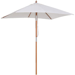 Outsunny Ombrellone da Giardino Inclinabile 2x1.5m, Beige