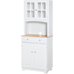 HOMCOM Credenza Alta per Cucina Armadio Dispensa in Stile Classico