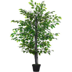 Outsunny - Albero Baniano Artificiale, Pianta Finta Interno ed Esterno Alta 145cm