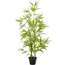 Outsunny Bambù in Vaso Artificiale Verde per Interno ed Esterno Alta 120cm