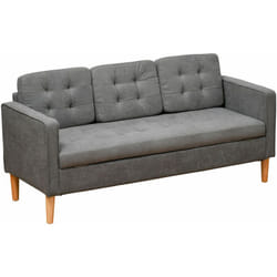 Divano Contenitore 3 Posti Design Scandinavo in Tessuto Grigio - Homcom