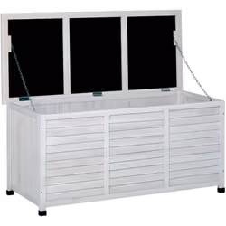Descrizione: La panca contenitore da giardino Outsunny è una soluzione multiuso per i tuoi esterni. Questa cassapanca da este ...