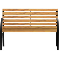 Outsunny - Panca in Legno 2 Posti Panchina da Esterno Giardino Balcone
