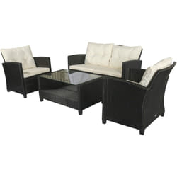 Outsunny - Set Mobili da Giardino 4 Pezzi Tavolino, Divano e Poltrone