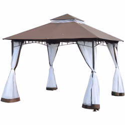 Descrizione: Il gazebo in metallo Outsunny è la struttura che serve ai tuoi spazi aperti. Il telaio in metallo e la copertura ...