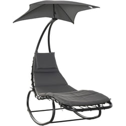 Outsunny - Lettino a Dondolo da Giardino Sdraio Prendisole per Esterno