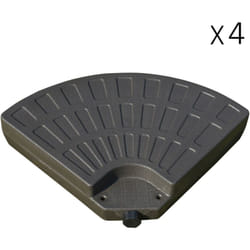 Outsunny - Set 4 Pzi Basamento Ombrellone da Giardino con Base a Croce