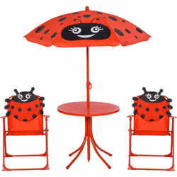 Descrizione: Il set tavolo da giardino con sedie per bambini Outsunny crea uno spazio su misura per far giocare i bimbi all'a ...