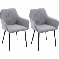 Descrizione: Dai alla tua cucina un look moderno con questo set da 2 sedie soggiorno HOMCOM imbottite. Curate in ogni dettagl ...