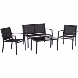 Descrizione: Ami fare colazione in giardino? Questo set con tavolino e sedie da giardino è perfetto per bere un caffè all'ape ...