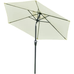 Ombrellone da Giardino 2.3x2.2 m a Manovella Inclinabile Bianco - Outsunny