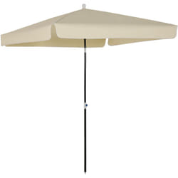 Ombrellone 2x2 m da Giardino con Tettuccio Quadrato Bianco Crema - Outsunny