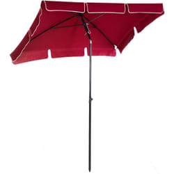 Outsunny Ombrellone da Giardino Rettangolare, Inclinazione Regolabile