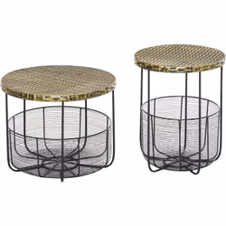 Descrizione: Rendi più elegante il tuo arredamento da esterno con questi tavolini da giardino Outsunny. La struttura in metal ...