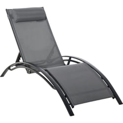 Outsunny - Sdraio da Giardino 5 Reclinazioni con Cuscino Rimovibile