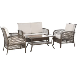 Outsunny - Set Tavolino Sedie Divano Esterno Mobili Giardino in Rattan