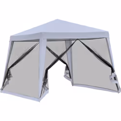 Descrizione: Gazebo da giardino Outsunny dal design moderno, ideale per feste all'aperto. Tetto in poliestere resistente alle ...