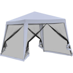 Gazebo da Giardino 3x3m con Zanzariera in Poliestere Metallo - Outsunny