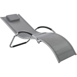 Outsunny - Lettino Prendisole Alluminio Sedia Sdraio da Giardino