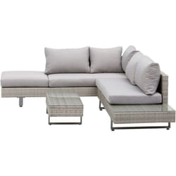 Outsunny - Salotto da Giardino Divani da Esterno in Rattan Grigio