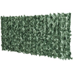 Rotolo di Siepe Artificiale in pe Anti-UV Foglie Verde Scuro - Outsunny