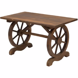 Descrizione: Outsunny ti propone questo originale tavolo da giardino in legno di abete dallo stile country per ravvivare i tu ...