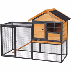 Descrizione: Regala ai tuoi conigli un habitat confortevole con la conigliera PawHut. Con la sua combinazione di legno e meta ...