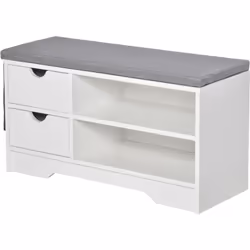 Descrizione: D' addio al disordine con questa panca scarpiera HOMCOM. Versatile e moderna, ha due ripiani in cui sistemare le ...