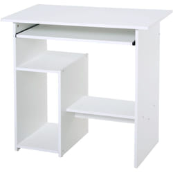 Homcom - Scrivania pc in Legno con Mensola per Tastiera Estraibile e Porta cpu