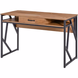 Descrizione: La scrivania moderna HOMCOM si distingue per la combinazione di legno e metallo, che porta un tocco di stile ind ...