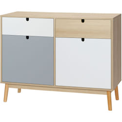 Armadietto 2 Ante e Cassetti Stile Nordico Mobile Multiuso Multicolore - Homcom