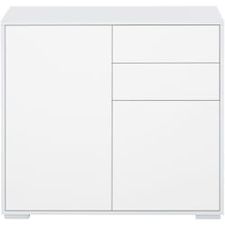 HOMCOM Mobile Moderno Multiuso 2 Armadietti e 2 Cassetti Apertura a Pressione